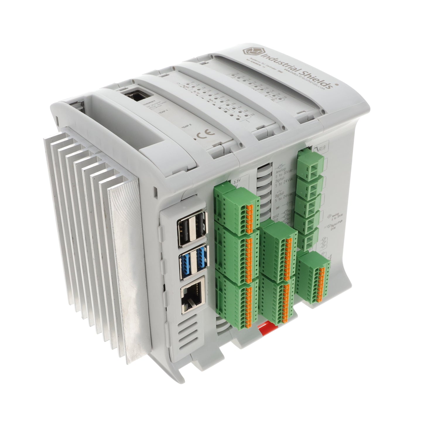Industrial Shields 12003000700 - RASPBERRY PLC ETHERNET 38AR I/OS 19 - Digital (9), Analog (10)