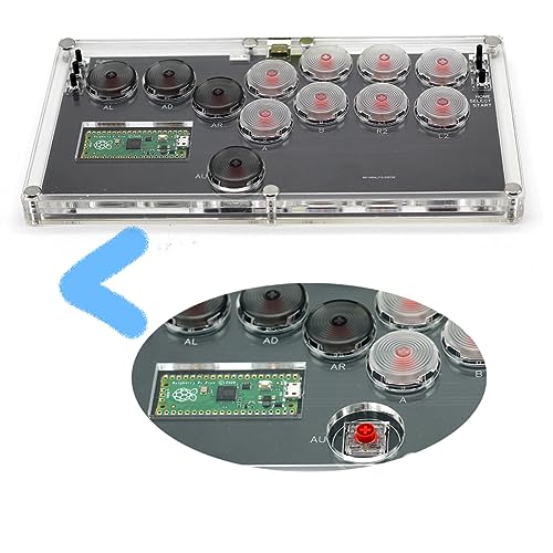 XIAO SHI MIN STORY All Buttons Fight Stick Controller Style Arcade Joystick For Sanwa PC USB Steam Full button direction control lift SOCD Fighting Stick Controller WASD