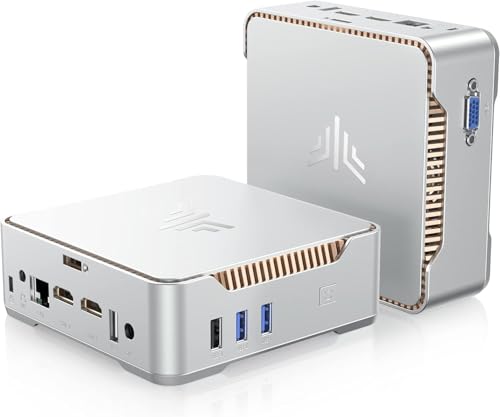 KAMRUI Mini PC GK3Plus, 16 GB de RAM 512 GB M.2 SSD Mini computadoras, 12ª generación Alder Lake N95 (hasta 3.4 GHz) Micro PC, 2.5 pulgadas SSD, Gigabit Ethernet, 4K UHD, WiFi, BT, VESA/PC pequeña
