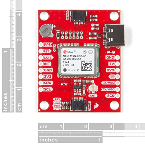 SparkFun Desbrote GPS - NEO-M9N, U.FL (Qwiic) Breakout no requiere soldadura, contiene una batería de respaldo recargable que permite un arranque en caliente disminuyendo el tiempo hasta la primera solución