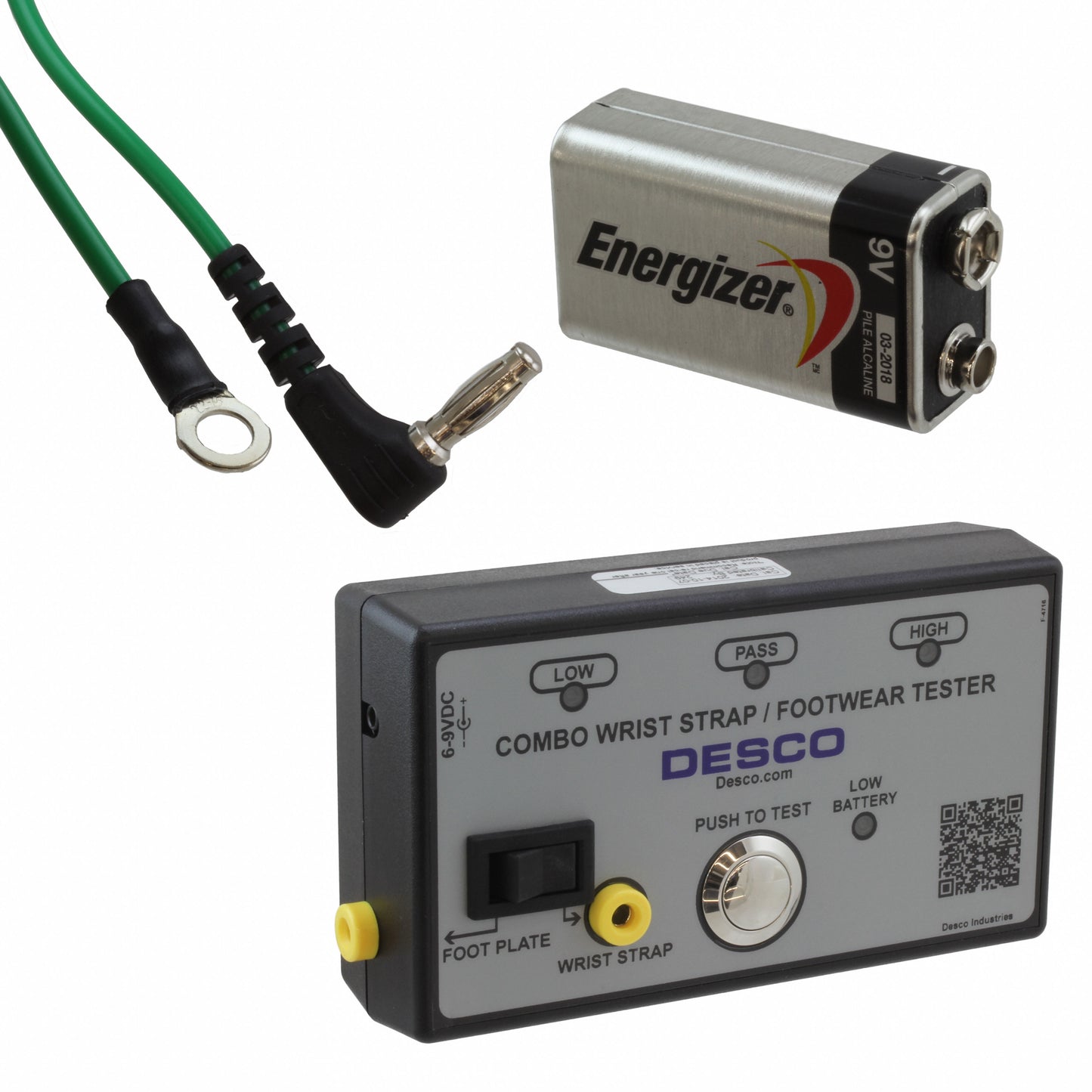 Desco 19280 - Footwear, Wrist Strap Tester Verification of Footwear and Wrist Strap Grounding