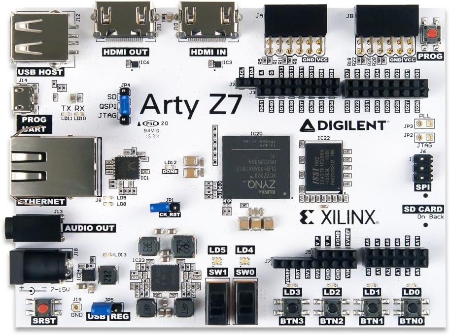 Digilent Arty Z7: AP SoC Zynq-7000 Junta de Desarrollo para Creadores y Aficionados (Art Z7-10) Tarjeta