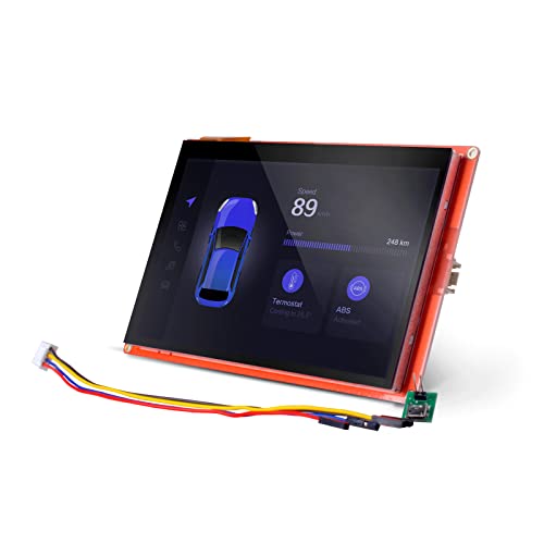 Nextion Pantalla HMI de 7.0 ″ Serie inteligente NX8048P070-011C Pantalla táctil capacitiva LCD-TFT 800 * 480 Soporte Video Audio Animación Play Funciones y RTC, adecuado para dispositivos inteligentes