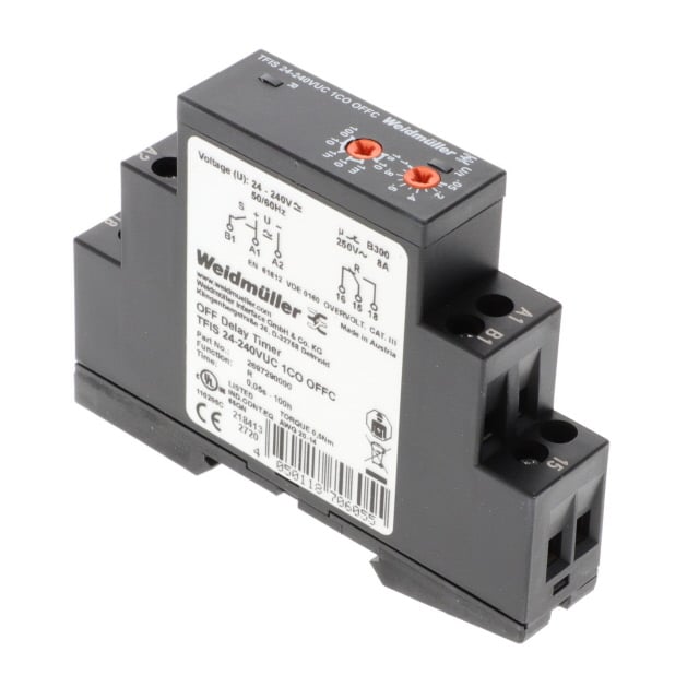 Weidmüller 2697290000 TFIS Riel DIN Relé mecánico 0.05 seg ~ 100 h 8A a 250VCA
