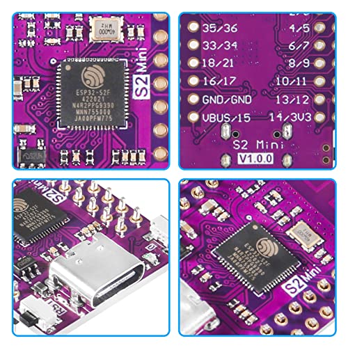3 unids ESP32 S2 Mini WiFi basado en placa ESP32-S2FN4R2 ESP32-S2 4MB flash tipo C conectar compatible con MicroPython