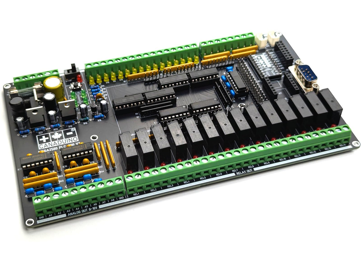 CANADUINO® MEGA2560 PLC-300 V2 Kit de soldadura DIY para Arduino MEGA 2560