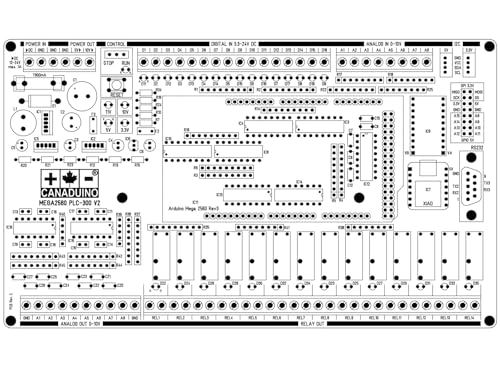 CANADUINO® MEGA2560 PLC-300 V2 Kit de soldadura DIY para Arduino MEGA 2560