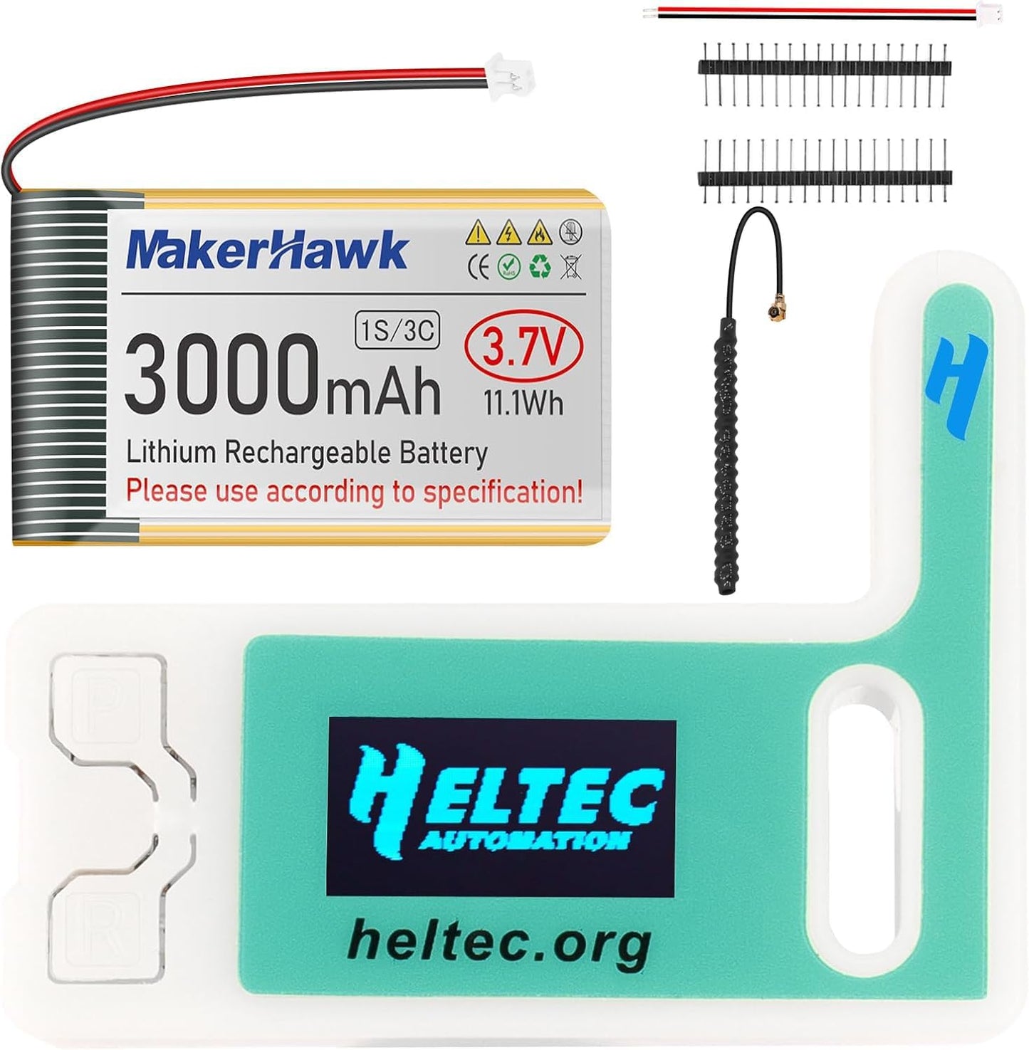 ESP32 LoRa V3 Placa de módulo con batería de 3000 mAh - con antena de 915 MHz y dispositivos de carcasa SX1262 LoRa V3 para Meshtastic Arduino LoRawan IOT
