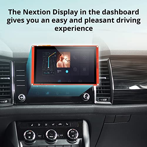 Nextion Pantalla HMI de 7.0 ″ Serie inteligente NX8048P070-011C Pantalla táctil capacitiva LCD-TFT 800 * 480 Soporte Video Audio Animación Play Funciones y RTC, adecuado para dispositivos inteligentes