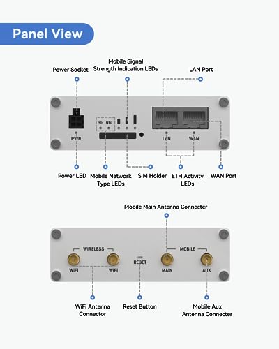 Teltonika RUT360100100 - Router celular industrial 4G LTE Cat6, enrutador Wi-Fi 4G LTE con DI/DO, VPN avanzada, certificado por Verizon/AT&T/T-Mobile