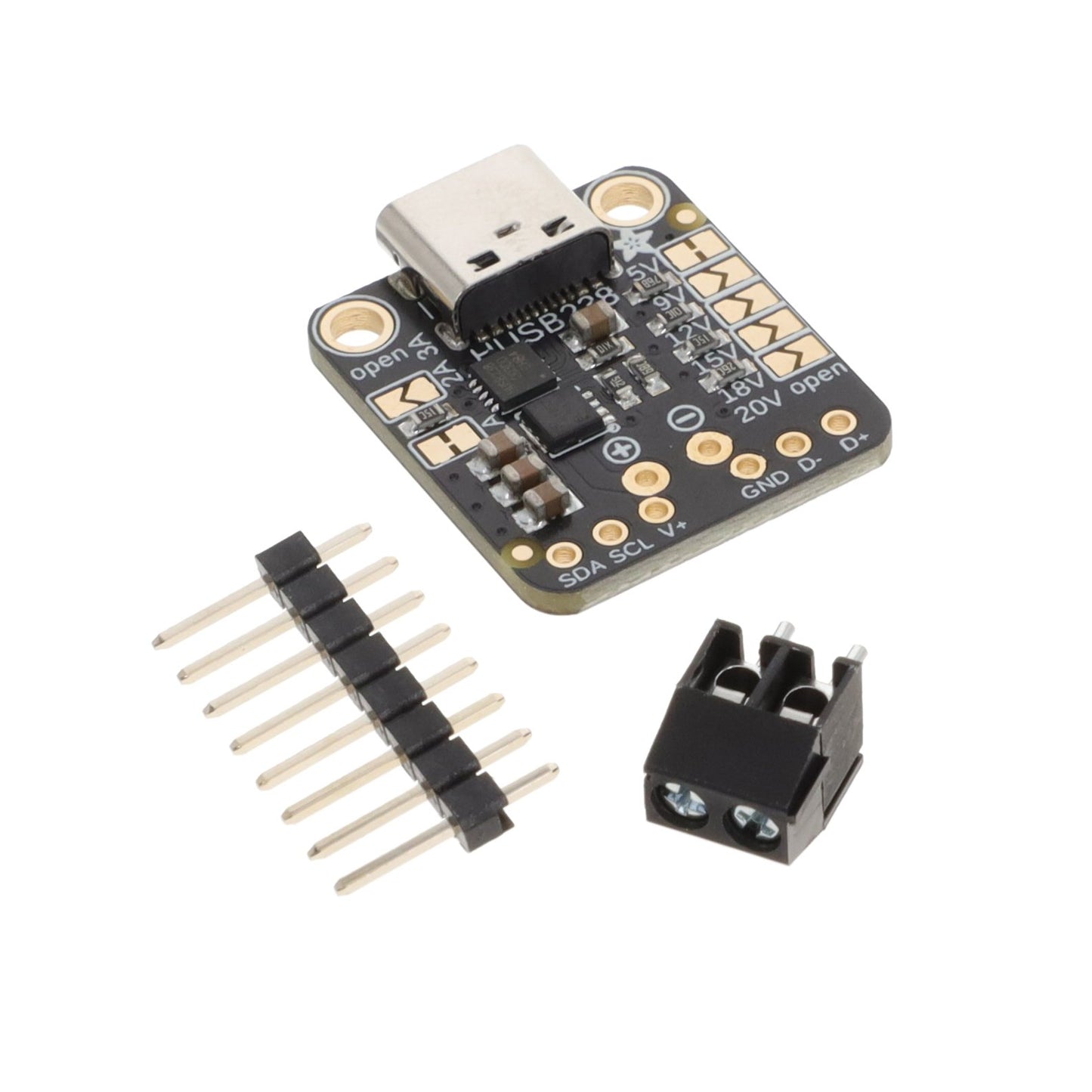 Adafruit Industries LLC 5807 - EVAL BOARD FOR HUSB238 USB Type-C Power Delivery (PD)