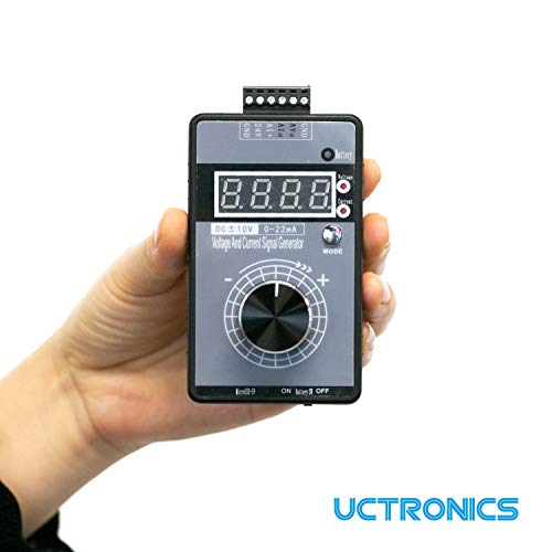 UCTRONICS DC ± 10V 0/4-20mA generador de señal de voltaje actual, interfaz de fuente de alimentación USB Simulador analógico para depuración de PLC y panel, prueba de dispositivos, convertidor de