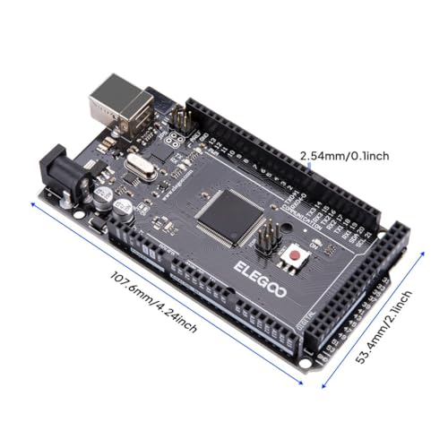 ELEGOO MEGA R3 Board ATmega 2560 + cable USB compatible con Arduino IDE Projects RoHS