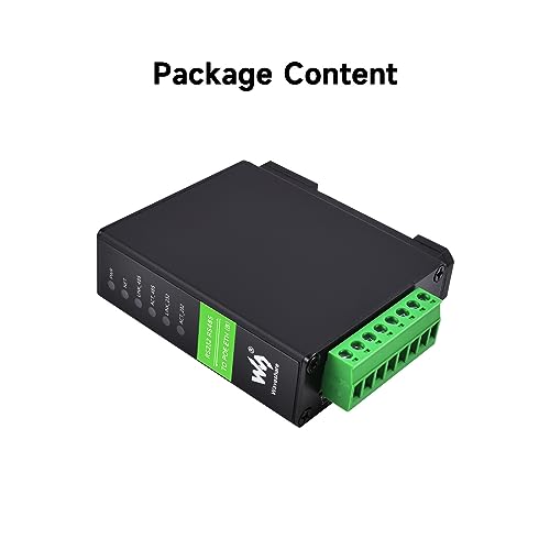 Waveshare RS232 RS485 al servidor serie Ethernet RJ45, funcionamiento independiente de canales duales RS232 y RS485, puertos Ethernet duales, puerto de red PoE