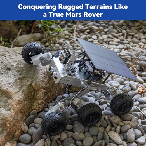 SunFounder Kit GalaxyRVR Mars Rover, kit de auto robot de video inteligente compatible con Arduino Uno R3 con ESP32 CAM para imágenes FPV en tiempo real, placa R3 y baterías recargables incluidas