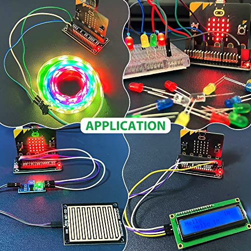 GeeekPi Kit básico de inicio para BBC Micro:bit (V2 incluido), bloques y código Python, ejemplos de proyectos de sensores múltiples, tutorial detallado incluido