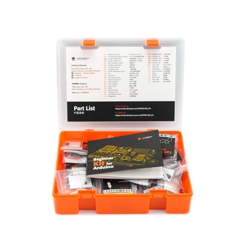 DFROBOT UNO R3 Kit de inicio completo para Arduino con tutorial detallado - Compatible con Arduino UNO R3 y Arduino IDE para electrónica y aprendizaje de programación Arduino
