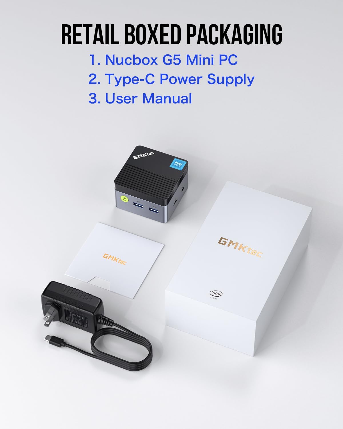 GMKtec Mini PC Windows 11 Pro Intel 11ª generación N5105, 10nm 8GB RAM 128GB SSD M.2 2242 Micro computadora de escritorio con doble HDMI 4K, Dual DDR4, Dual WiFi, Giga, BT4.2 y ventiladores de