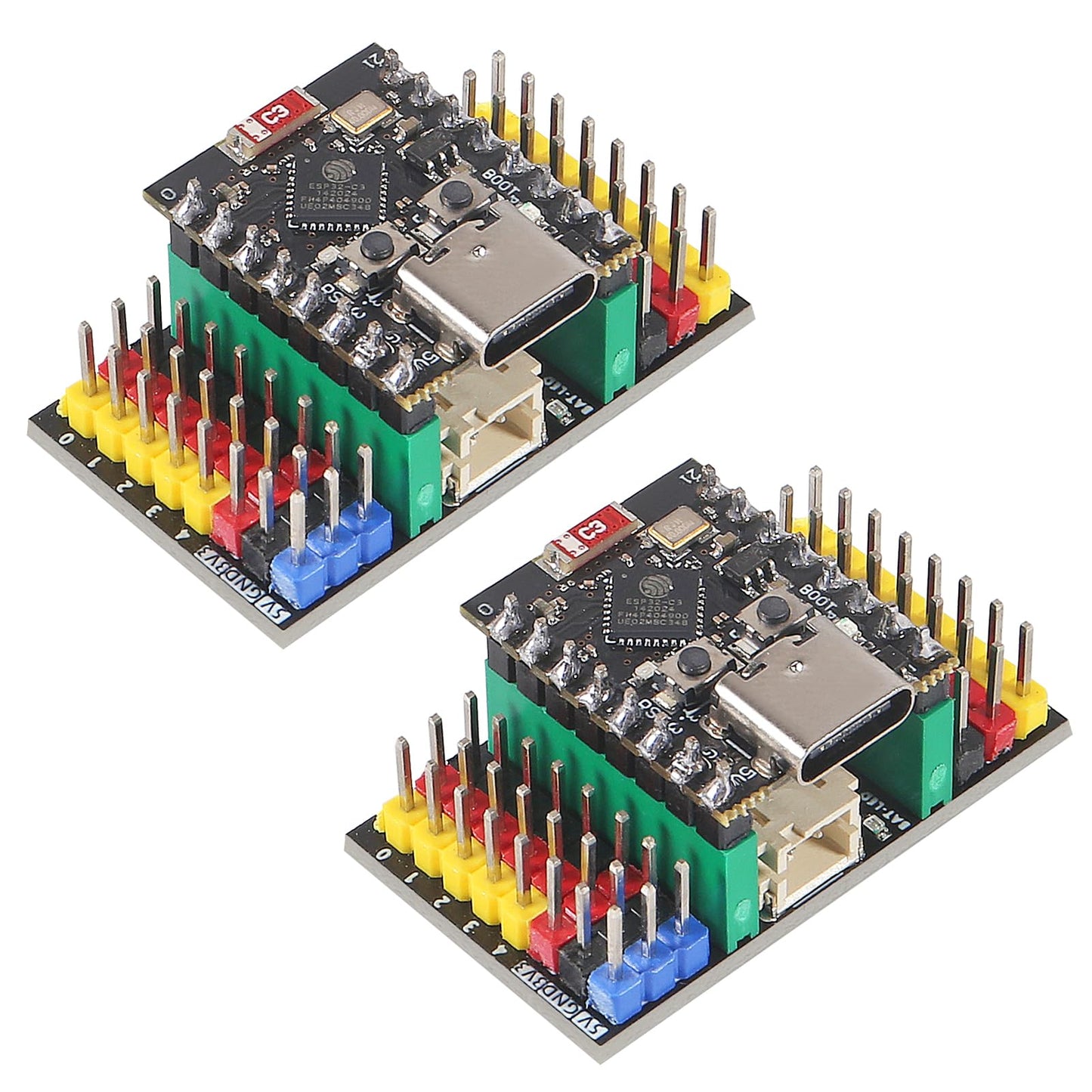 2 Sets ESP32-C3 Mini Junta de Desarrollo ESP32-C3 Mini Tablero de Desarrollo ESP32-C3 Placa de Desarrollo WiFi Bluetooth con Placa de Expansión para Arduino