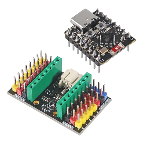 2 Sets ESP32-C3 Mini Junta de Desarrollo ESP32-C3 Mini Tablero de Desarrollo ESP32-C3 Placa de Desarrollo WiFi Bluetooth con Placa de Expansión para Arduino