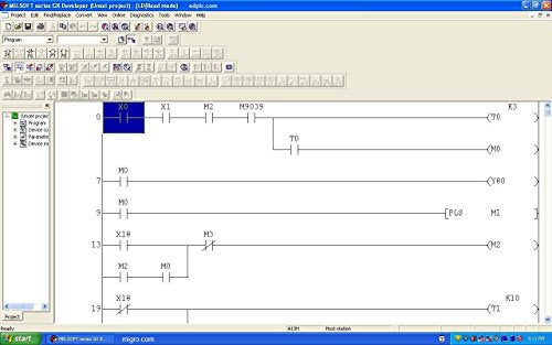 Controlador programable de lógica de escalera PLC, interfaz de programación y software de desarrollo GX, kit de inicio 24V, 12 entradas, 8 salidas de relé con fuente de alimentación