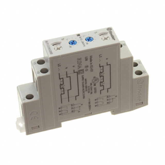 Finder Relays, Inc. 80.91.0.240.0000 80 Riel DIN Relé mecánico 0.1 seg ~ 24 h 16A a 250VCA