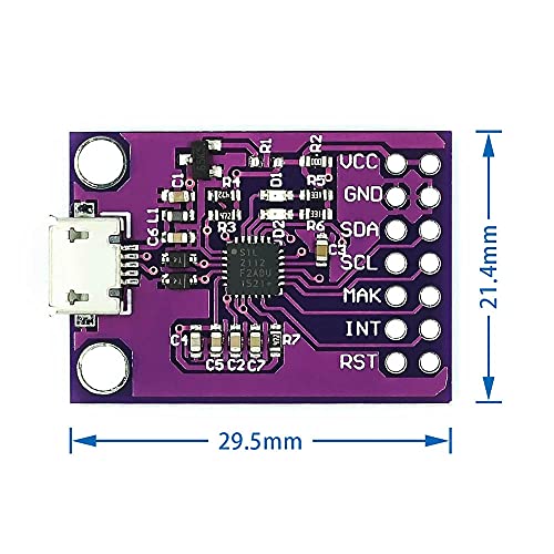 Rakstore MCU-2112 CP2112 Placa de depuración USB a I2C Módulo de comunicación Placa de evaluación