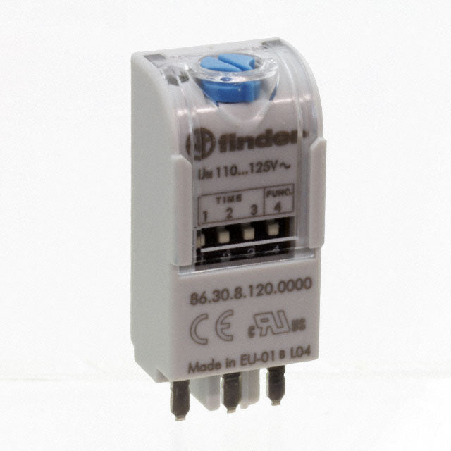 Finder Relays, Inc. 86.30.8.120.0000 86 Para enchufe Temporizador solamente, no se incluye el relé 0.05 seg ~ 100 h -