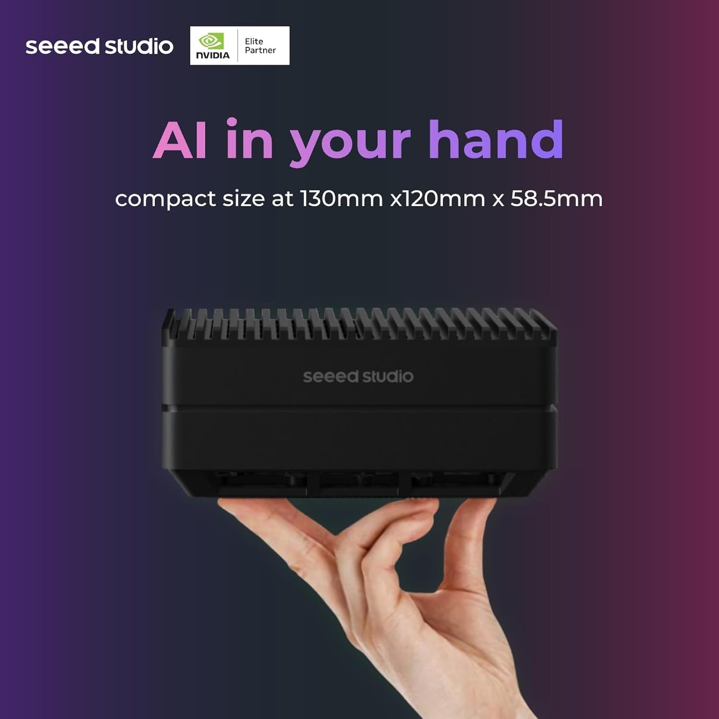 Seeed studio Dispositivo NVIDIA Jetson Nano Edge AI - Kit reComputer J1010, funda de aluminio, sistema Jetpack preinstalado. Mini PC con 0.5 TFLOPs (FP16), fuente de alimentación no incluida