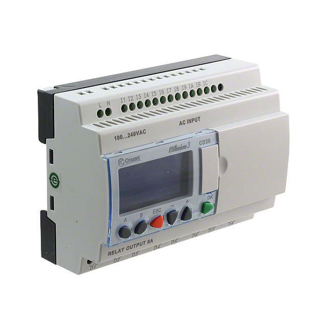 Crouzet 88974053 Millenium 3, CD20 CONTROL LOG 12 IN 8 OUT 100-240V 12 - Digital