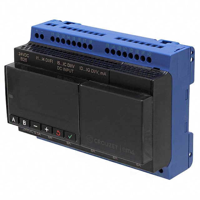 Crouzet 88981103 em4, B26 CONTROL LOGIC 16 IN 10 OUT 24V 16 - Digital (4), Analog/Digital (12)