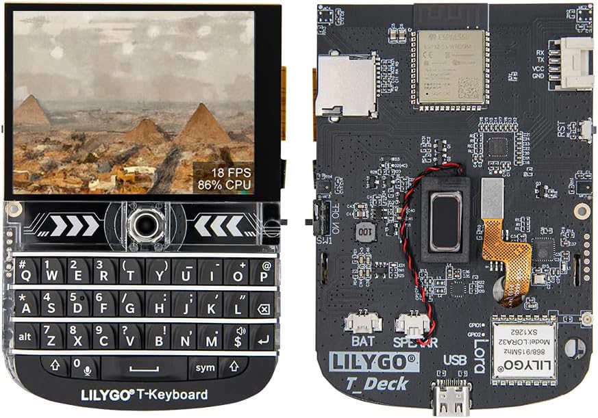 LILYGO T-Deck ESP32-S3 Meshtastic 915MHz LoRa BLE WiFi TTGO Module LoRaWAN Tablero de desarrollo de largo alcance con pantalla LCD de 2.8 pulgadas