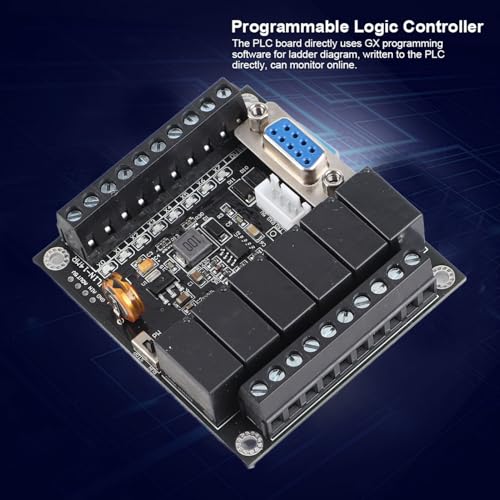 DC24V Controlador PLC Kit Controlador Lógico Programable Salida de Relé Tablero de Control Industrial Programable FX1N-14MR Módulo Controlador de Relé Tablero de Control Industrial