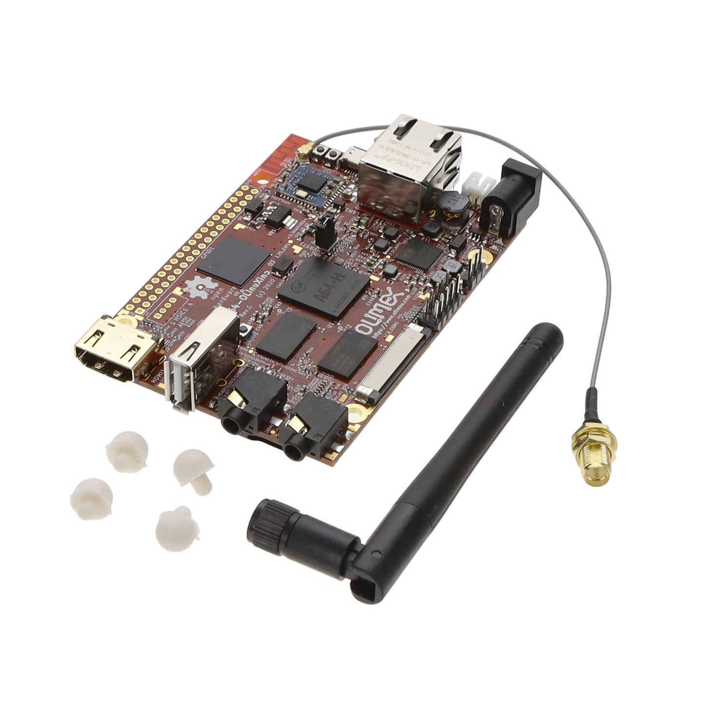 Olimex LTD A64-OLINUXINO-1GE16GW-EA OLinuXino - Allwinner A64 ARM Cortex-A53