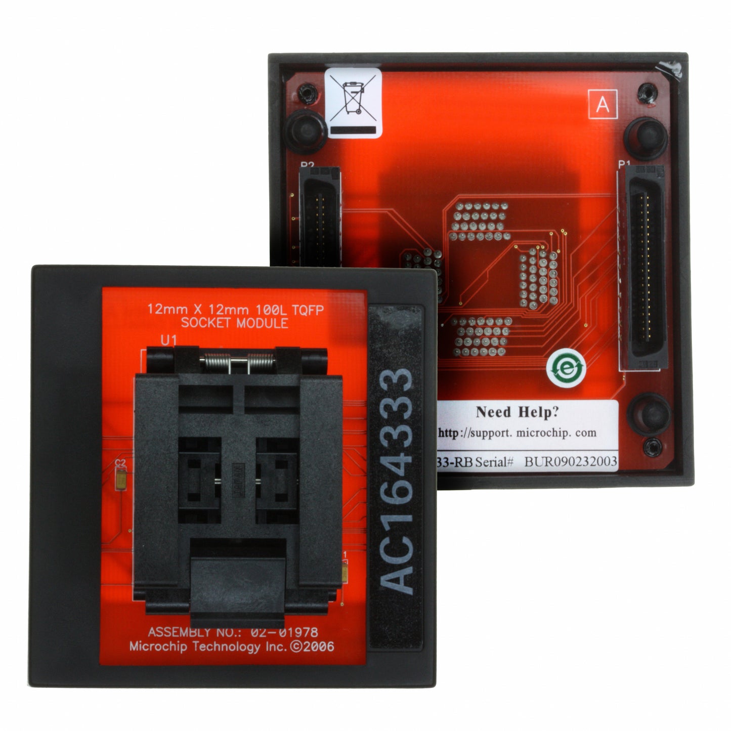 Microchip Technology AC164333 - Socket Module - QFP MPLAB® PM3