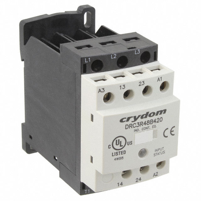 Sensata-Crydom DRC3R48B420 Solicon DRC Montaje de chasis, Riel DIN 3PST-NO (Normalmente abierto) (3 Forma A)