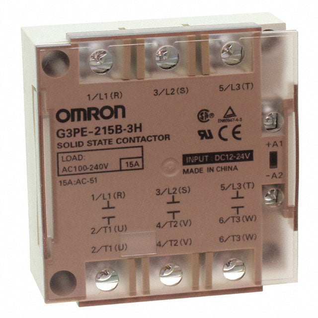 Omron Automation and Safety G3PE-215B-3H DC12-24 G3PE Montaje de chasis 3PST-NO (Normalmente abierto) (3 Forma A)