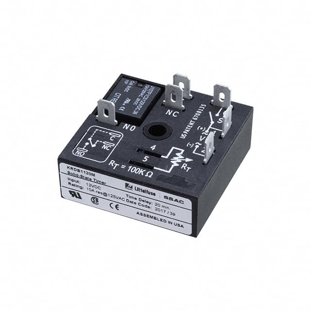 Littelfuse Inc. KRDB1120M KRDB Montaje de chasis Relé mecánico Fijo, 20 min 10A a 125VCA