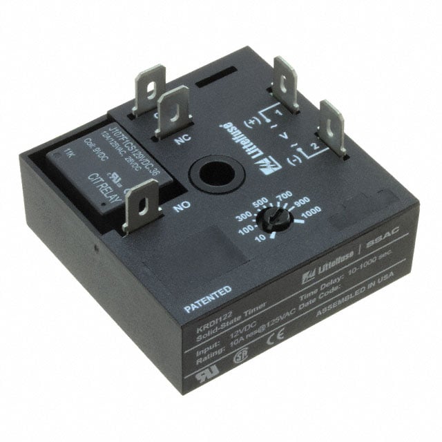 Littelfuse Inc. KRDI122 KRDI Montaje de chasis Relé mecánico 10 seg ~ 1000 seg 10A a 125VCA