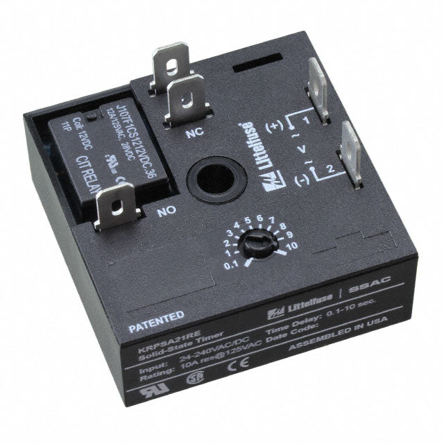 Littelfuse Inc. KRPSA21RE KRPS Montaje de chasis Relé mecánico 0.1 ~ 10 seg 10A a 125VCA