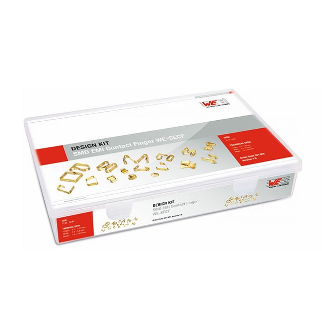 Würth Elektronik 331001 WE-SECF EMI Contact Finger Kit 290 piezas (15 valores - cantidades mixtas)