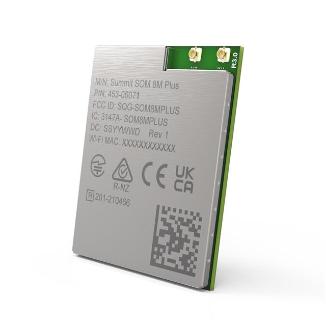 Ezurio 453-00071C Summit SOM 8M Plus iMX8M Plus SOM ARM® Cortex®-A53, ARM® Cortex®-M7, i.MX8M Plus