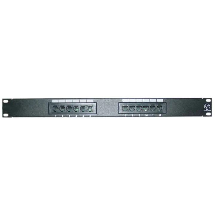4XEM 4XRMC6PP12 - Patch Panel, Cat6 RJ45 Jack (Not Provided)