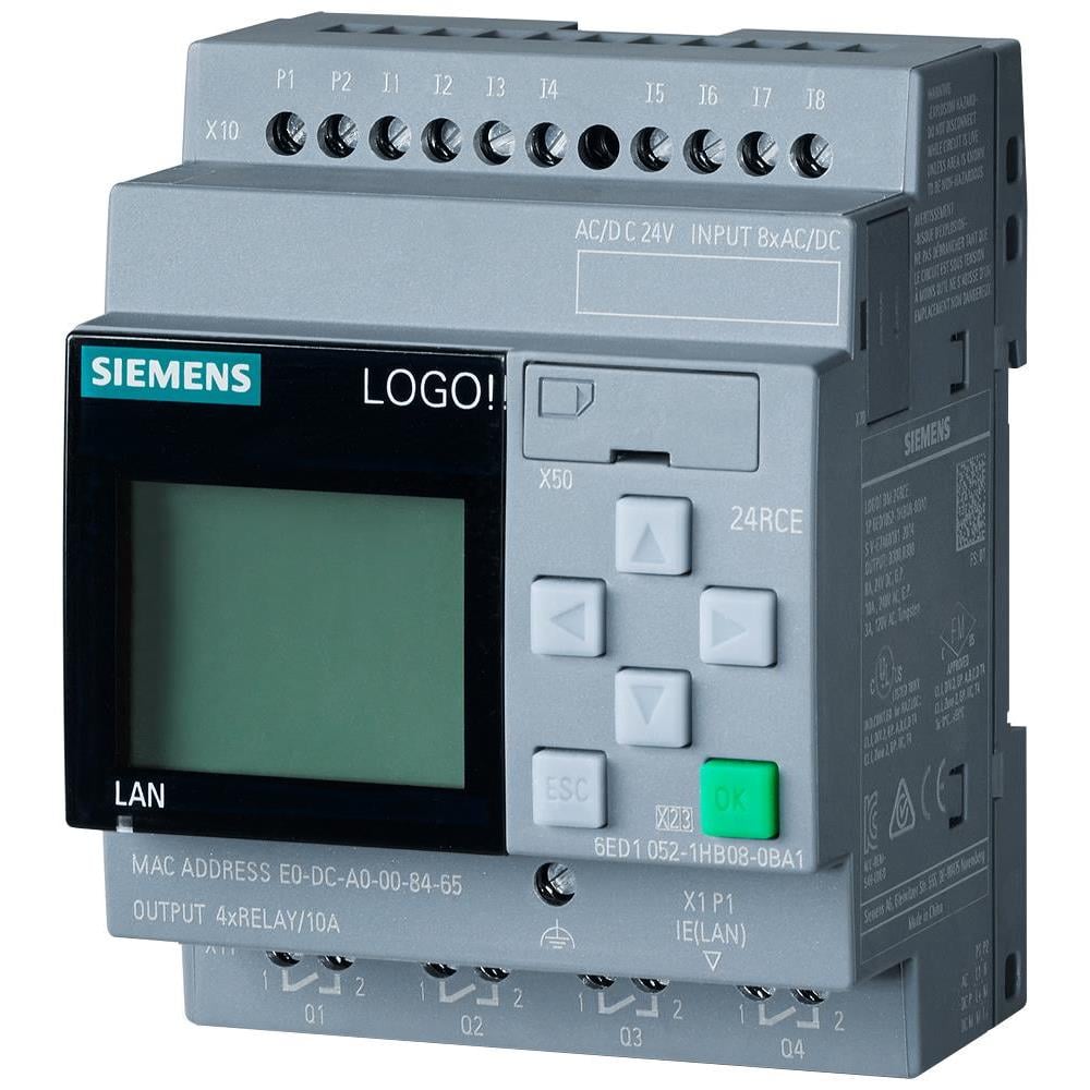 Siemens 6ED10521HB080BA2 LOGO! 8.4 LOGO 24RCE. 8DI/4DO. 400 BLOCKS 8 - Digital