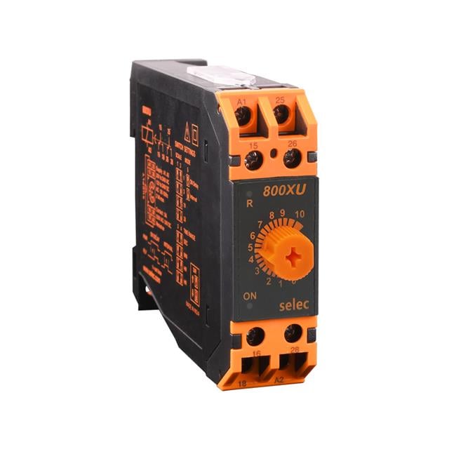 Selec Controls USA Inc. 800XU-CU 800XU Riel DIN Relé mecánico 0 seg ~ 30 h 5A a 250VCA/24VCC