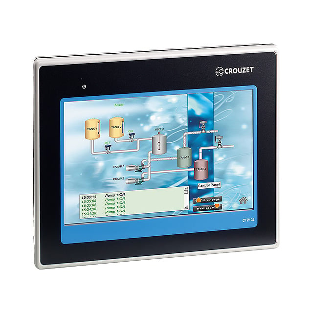 Crouzet 88970555 Millenium 3, XD10 DISPLAY HMI TFT 4.3" IP & XD10R 6 - Digital (2), Analog/Digital (4)