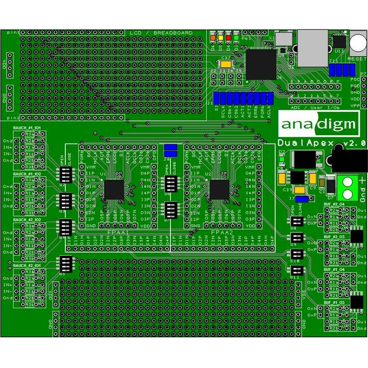 Okika Devices AN231K04-DUAL2 FlexAnalog™ Filter Sensor Signal Conditioner