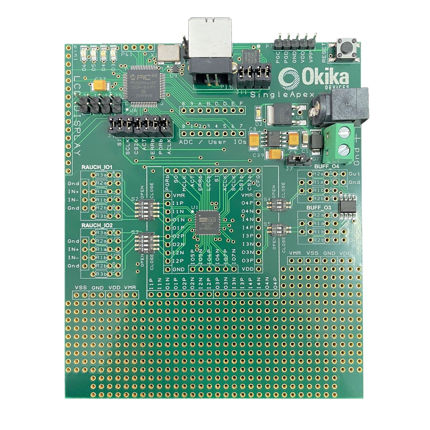 Okika Devices AN231K04-SING1 FlexAnalog™ Filter Sensor Signal Conditioner