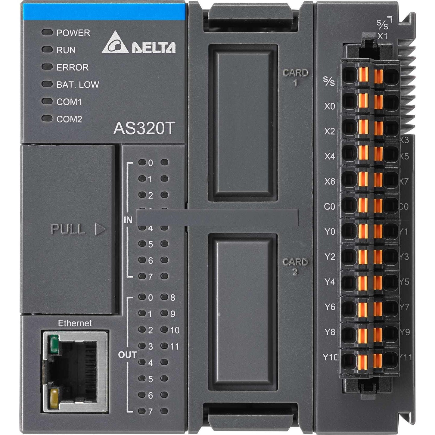 Delta Electronics/Industrial Automation AS320P-B AS300 AS300 CPU, PNP SOURCING OUTPUT 8 - Digital
