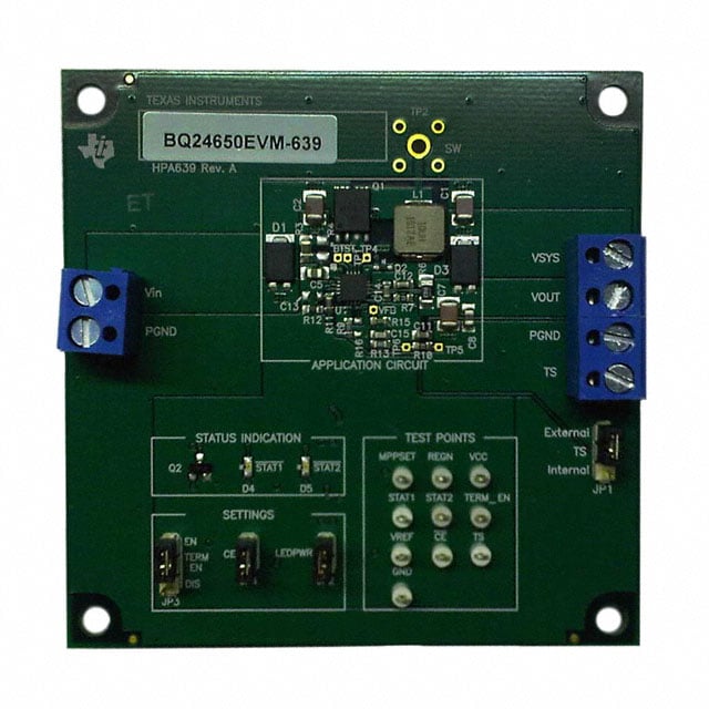 Texas Instruments BQ24650EVM-639 - EVAL BOARD FOR BQ24650 Battery Charger Solar Powered